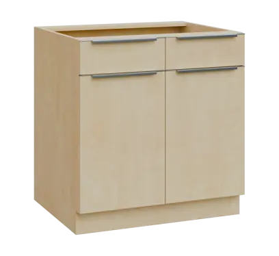 SIS - 8DZ2 spodní skříňka, 2-dveřová, 2-zásuvková, 870x800x600, bříza světlá